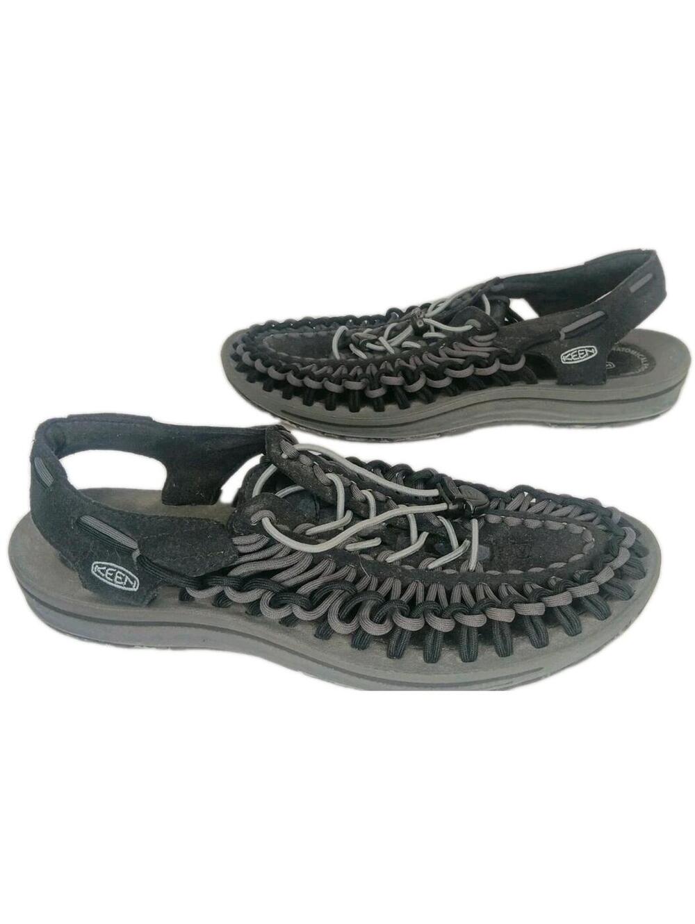 Keen Uneek Sandals Men's Sz 10 Black/gray Cord Bungee Comfort Hiking Sport